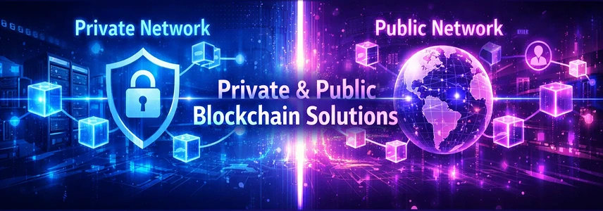 Private and public blockchain development services
